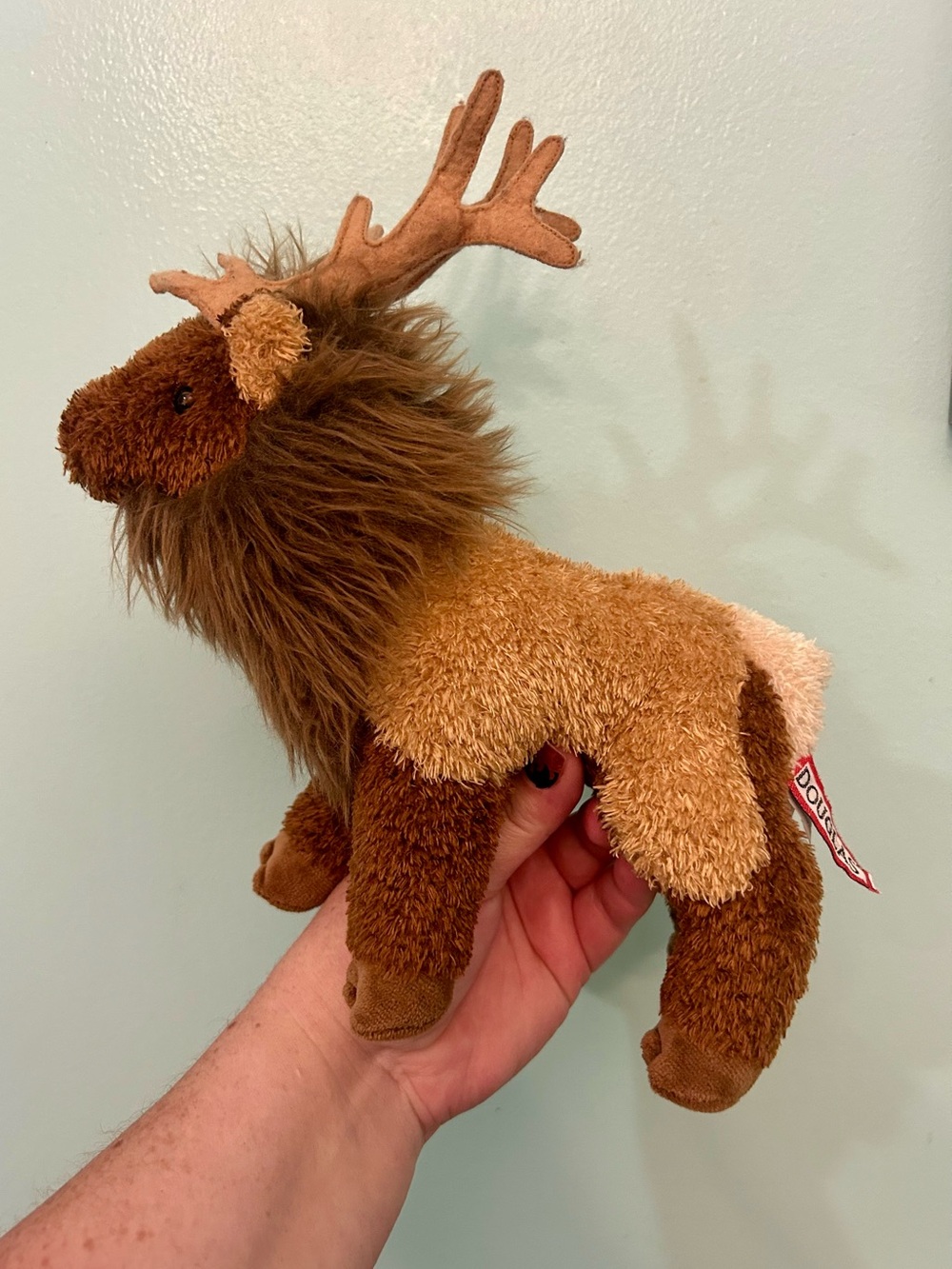 Douglas Cuddle Toy Eddie Brown Elk 9" Plush Stuffed Animal Bendy Antlers 2016